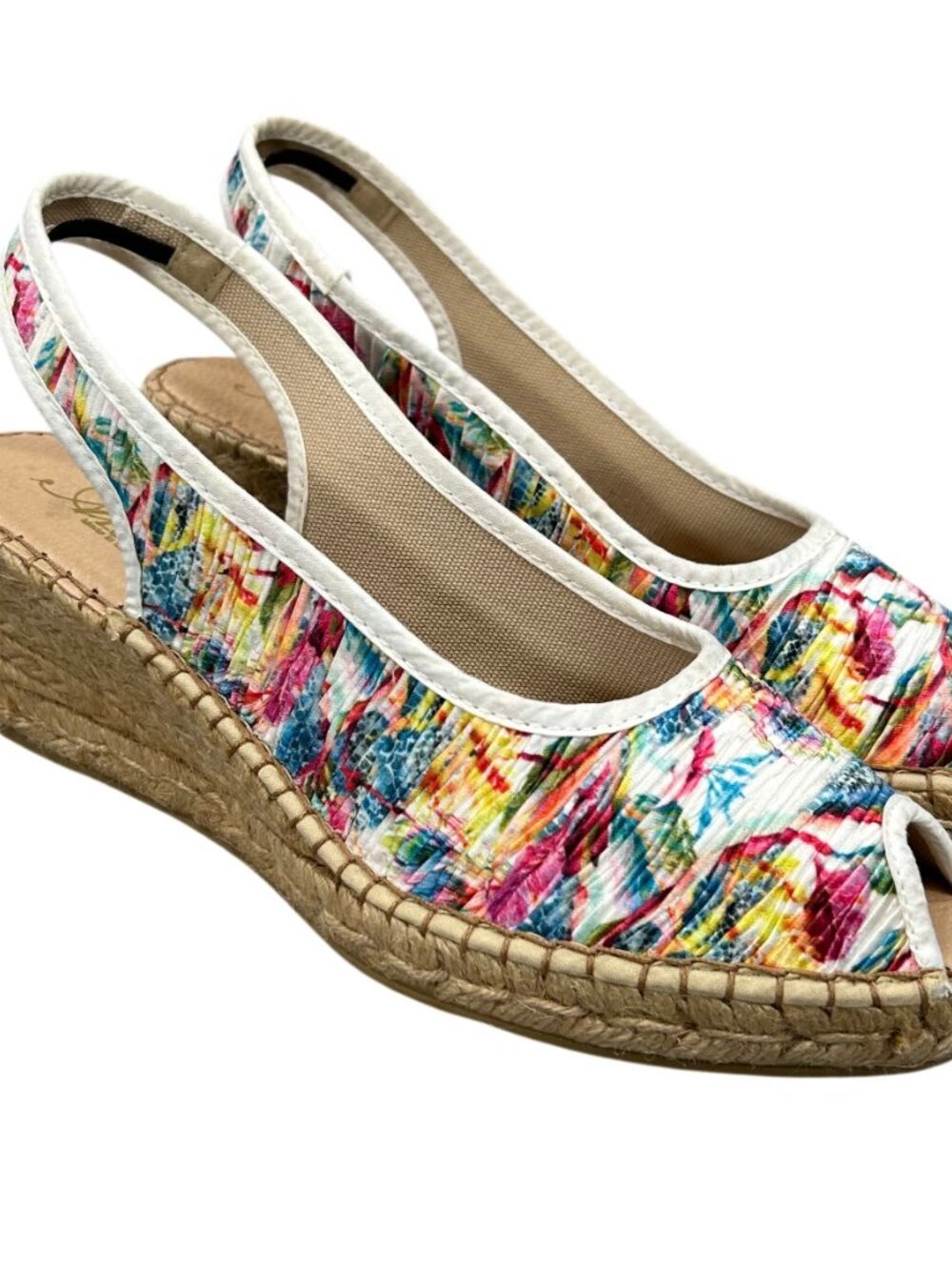 Azura by Spring Step Jeanette Floral Espadrille Wedge Sandals Size 41 - Picture 2 of 12